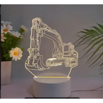 3D LED lámpa figurás éjjeli lámpa markoló