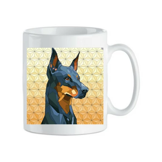 Ajándék bögre dobermann képpel