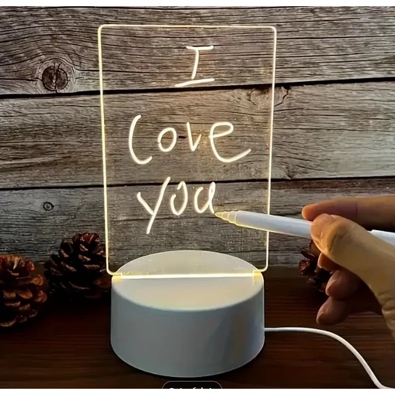 3D LED lámpa üzenő írható éjjeli lámpa 