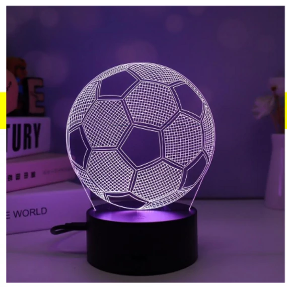 3D LED lámpa  éjjeli lámpa foci