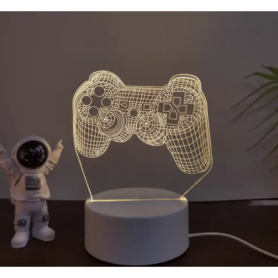 3D LED lámpa mesefigurás éjjeli lámpa játékkonzol