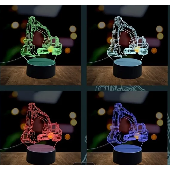 3D LED gyereklámpa markoló 7 színű éjjeli lámpa, asztali lámpa