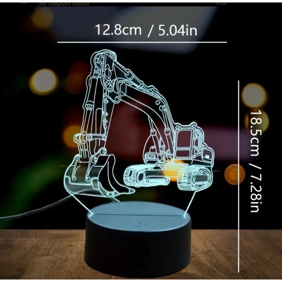 3D LED gyereklámpa markoló 7 színű éjjeli lámpa, asztali lámpa