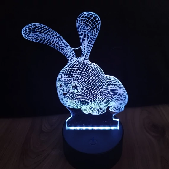 3D figurás asztali lámpa, éjjeli lámpa 16 szín távirányítóval