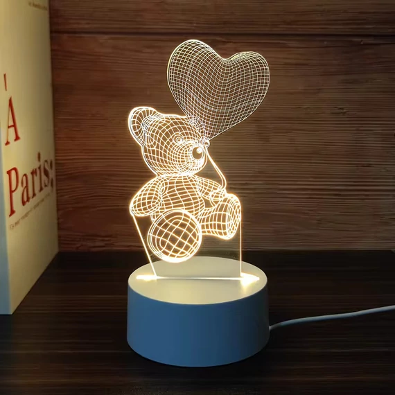 3D figurás LED lámpa– éjjeli lámpa - asztali lámpa