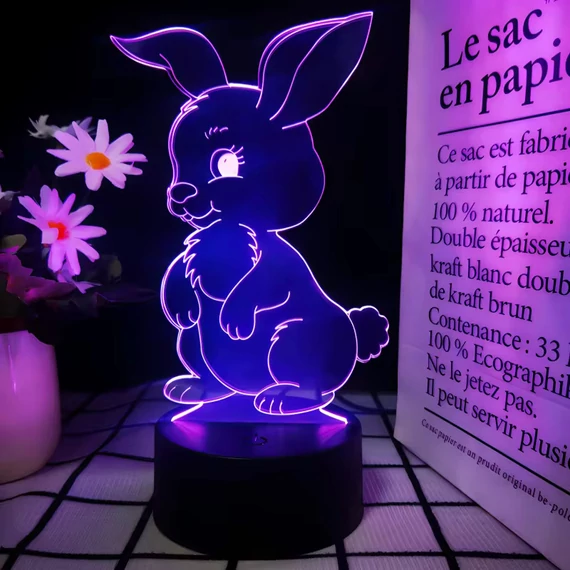 3D figurás LED gyereklámpa– éjjeli lámpa - asztali lámpa