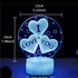 3D figurás LED Valentin napi lámpa, 7 színű éjjeli lámpa, asztali lámpa I love  you