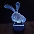 3D figurás asztali lámpa, éjjeli lámpa 16 szín távirányítóval