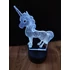 3D figurás LED lámpa– éjjeli lámpa - asztali lámpa unikornis