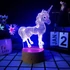 3D figurás asztali lámpa, éjjeli lámpa 16 szín távirányítóval unikornis