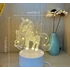 3D LED lámpa mesefigurás éjjeli lámpa unikornis